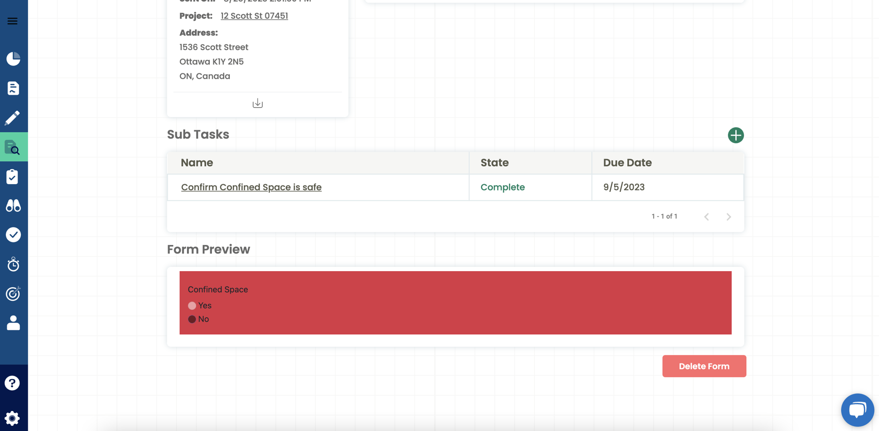 Delete Form Sample How do I delete a form?